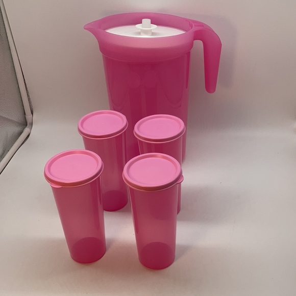 Tupperware Jumbo Jug and 4 Tumblers Set - Picture 4 of 16